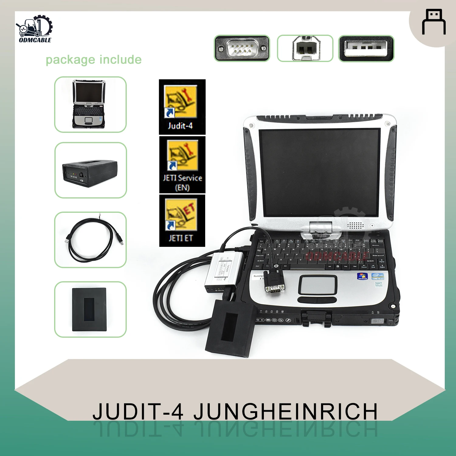 

Auto Forklift Diagnostic tools JUDIT-4 Jungheinrich Diagnostic Scanner Kit Judit Box Incado with Judit ET &Judit SH CF19 laptop