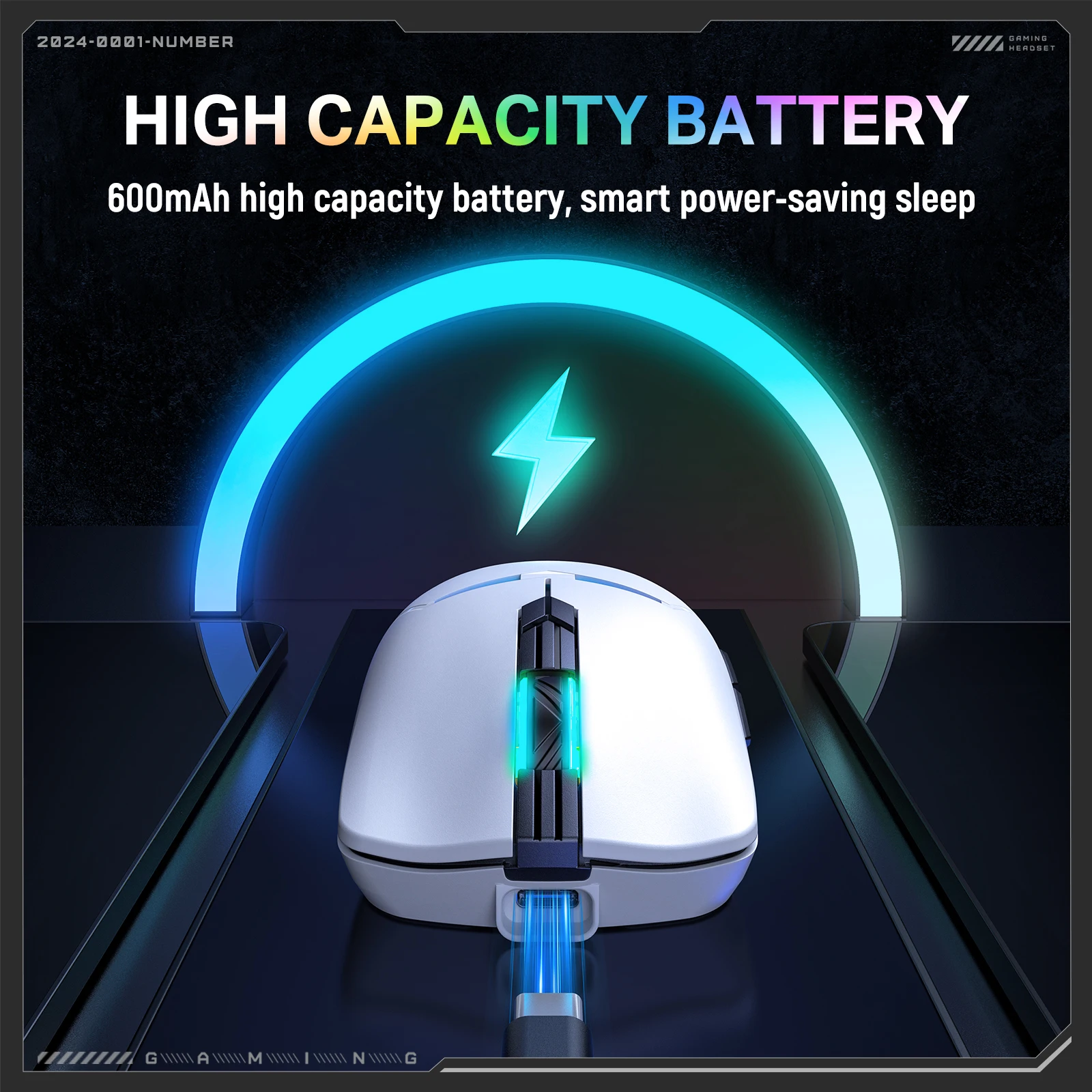 Onikuma Cw928 Kabellose Maus, drei Modi, verstellbar, 12000 DPI, mechanische Gaming-Maus, leichtes Design, 1000 Hz, 8 ms Verzögerung