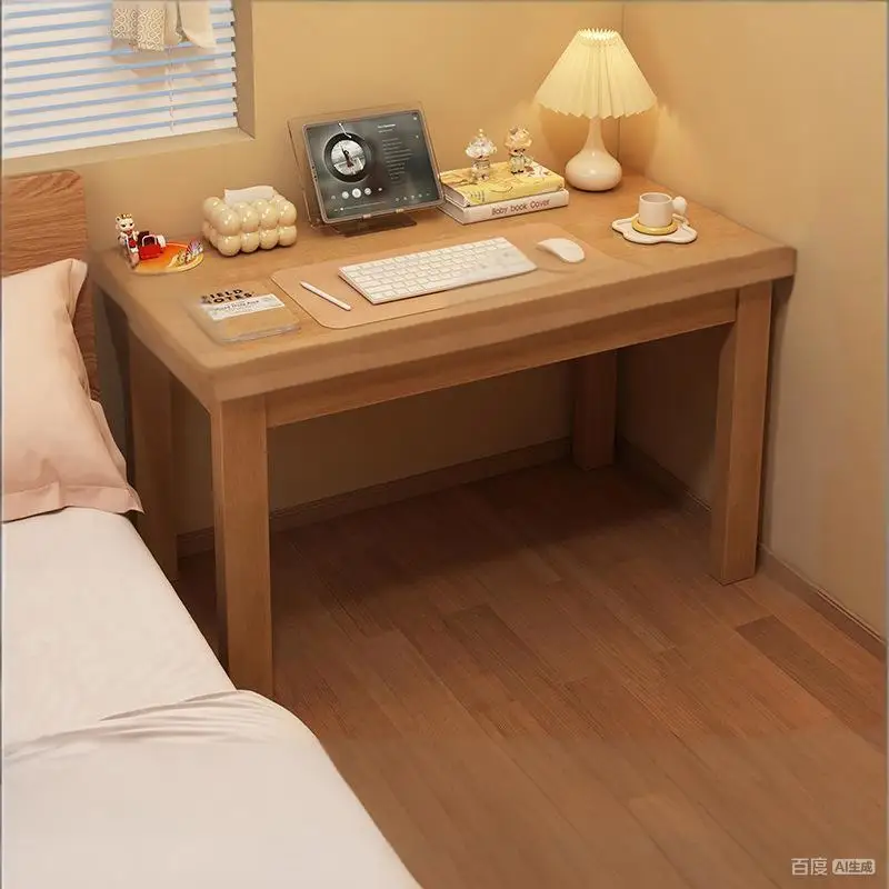 Solid Wood Desk, Home Computer Desk, Student Study Desk, Office Desk, Rectangular Workbench, Small Table