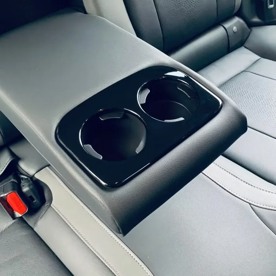 Glossy Black Interior Rear Seat Cup Holder Panel Cover Trim Accessories For Subaru Crosstrek Impreza 2024 2025
