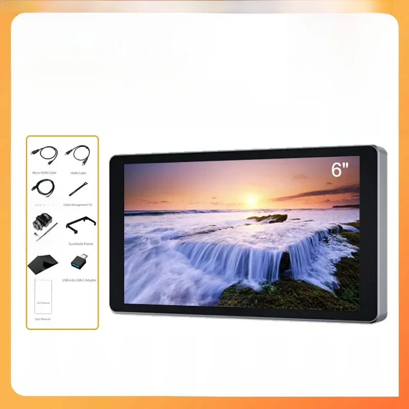 FEELWORLD P6XL 6-calowy monitor terenowy z aparatem Aluminiowa obudowa Wbudowana bateria 4K HDMI Wysoka jasność 1200 nitów — zdjęcie produktu 7
