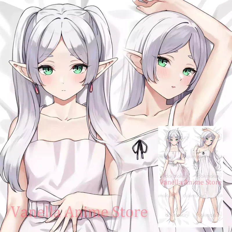 Dakimakura funda de almohada de cuerpo con estampado de doble cara de Anime Frieren, funda de almohada de tamaño real, regalos