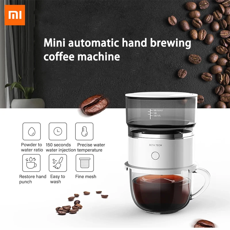 Xiaomi Mini Coffee Machine Hand-Pressed Coffee Maker Coffee Brewer Grinder Automatic Hand Drip Coffee Americano Maker Coffeeware