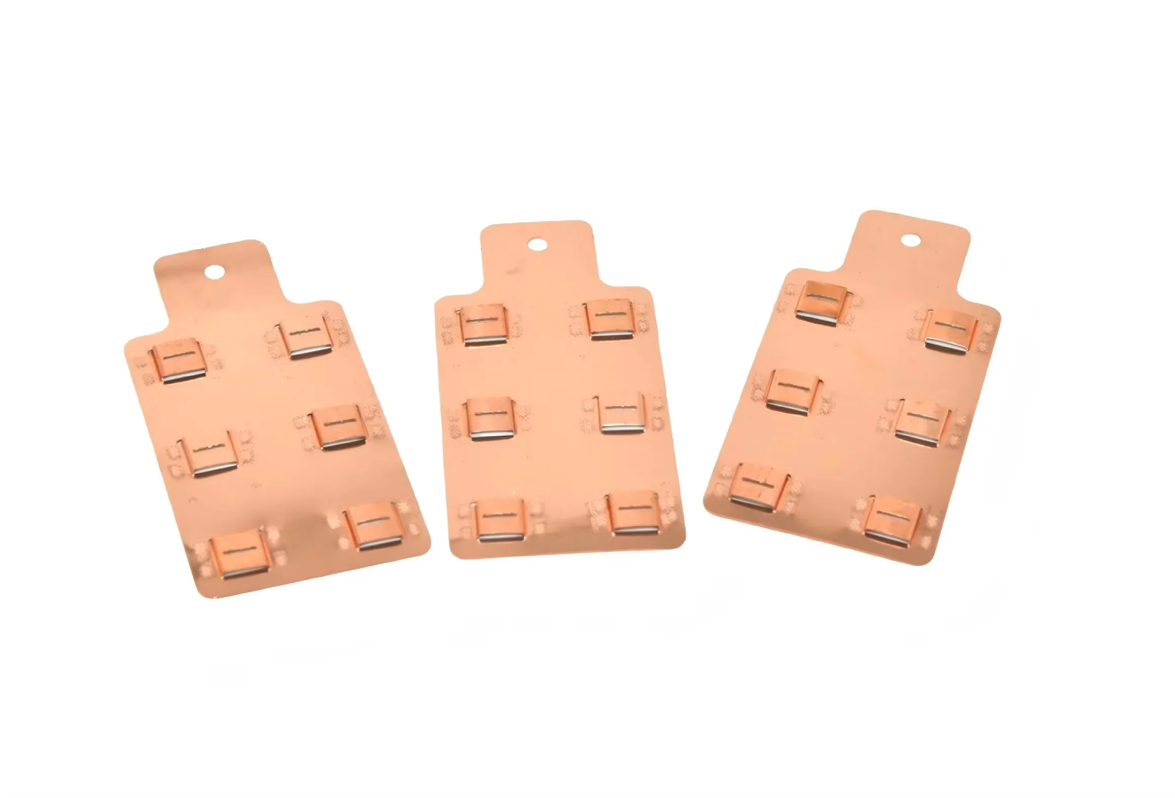 20PCS Custom 0.3MM Thick Battery Terminal Connector Copper Nickel Sheet Diy 21700 23mm 2*3P Spacing Battery Copper Nickel Busbar