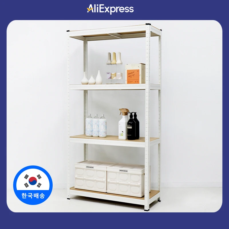 Estante ligero Easy Life, estante angular prefabricado, sin pernos, porche, almacenamiento de almacén, estante de hierro de 4 velocidades 800