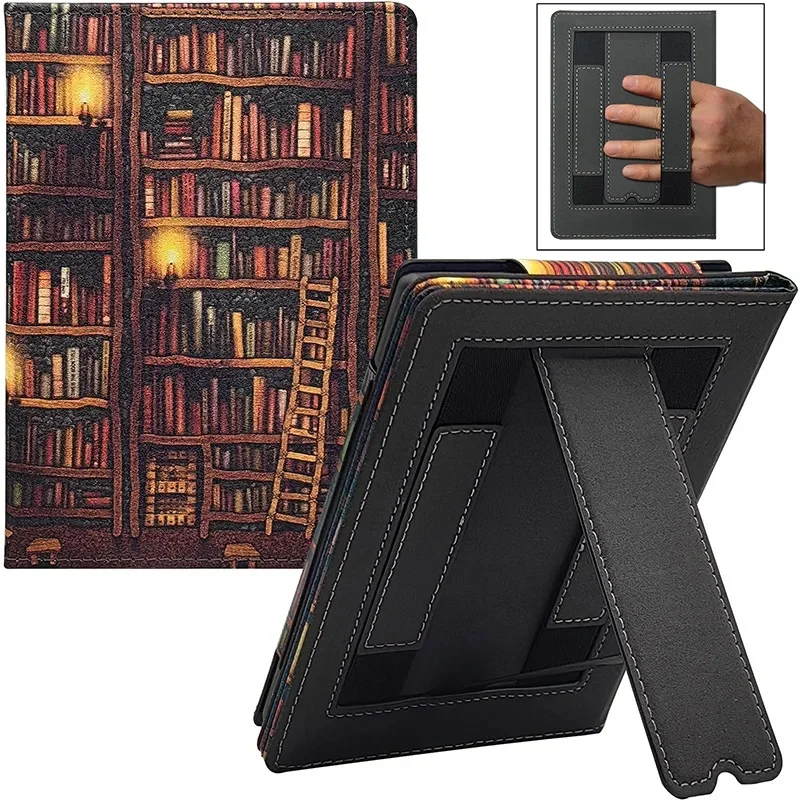 Etui GAUGGER do 6-calowego Onyx BOOX Go 6 (wydanie 2024) z automatycznym uśpieniem/odbudzeniem, podwójnym paskiem na rękę/stojakiem/zamknięciem magnetycznym — zdjęcie produktu 7