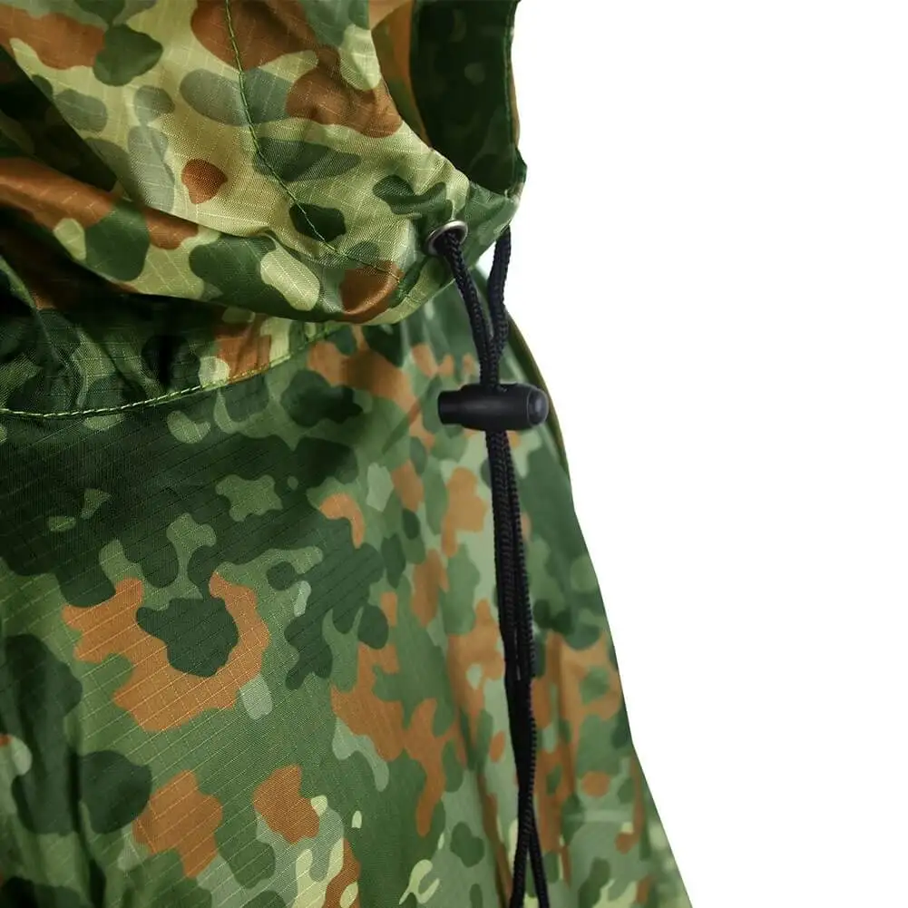 Tactics Flecktar Portable Camouflage Waterproof Rain Protection Cape Adult Poncho Raincoat Cloak Travel Rainproof Motorcycle Man