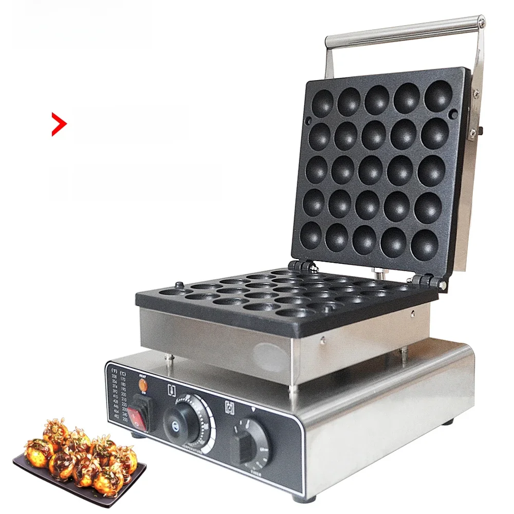 XEOLEO Electric Waffle Maker 850W Round Ball Waffle Machine 4cm Waffle Making Machines Non-stick takoyaki maker