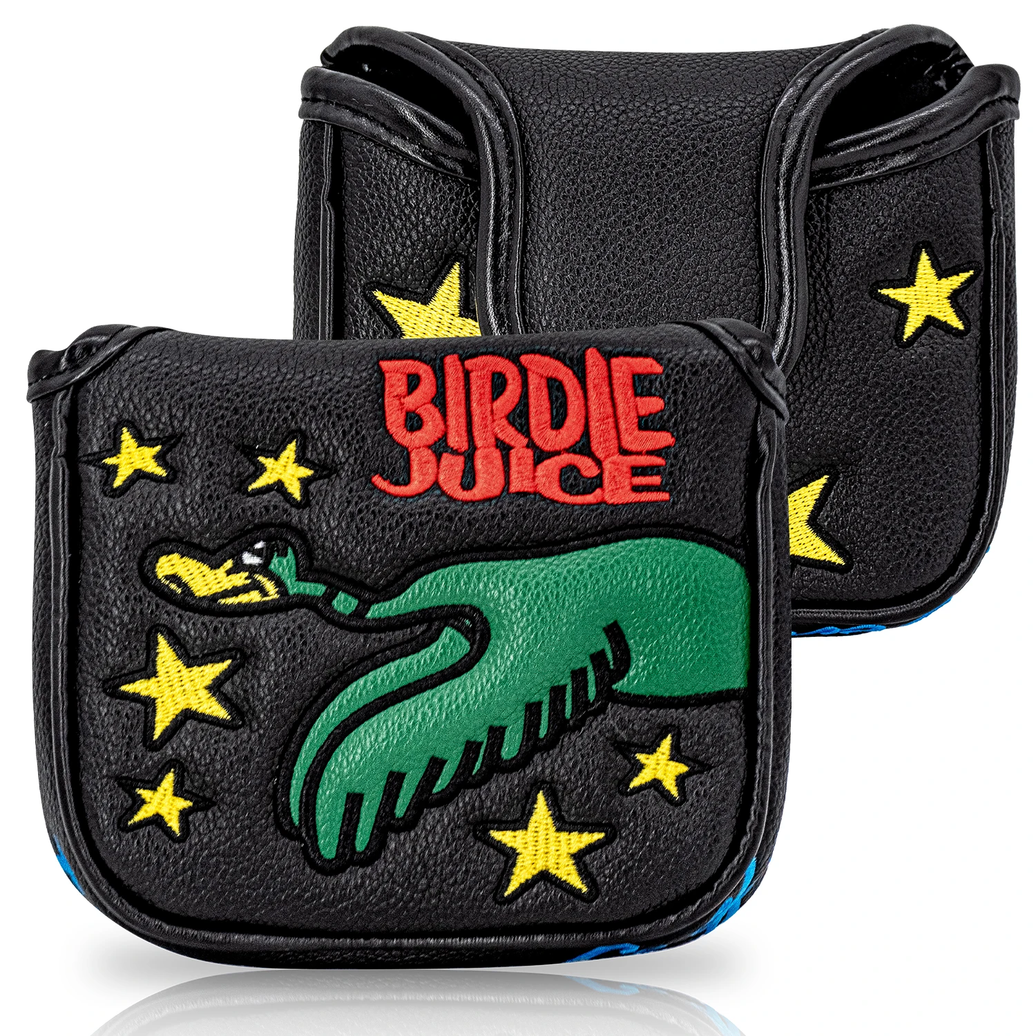 1PC Cute Star-Bird Pattern Golf Mallet Putter Cover, Magnetic Closure Design, PU Material With Exquisite Embroidery