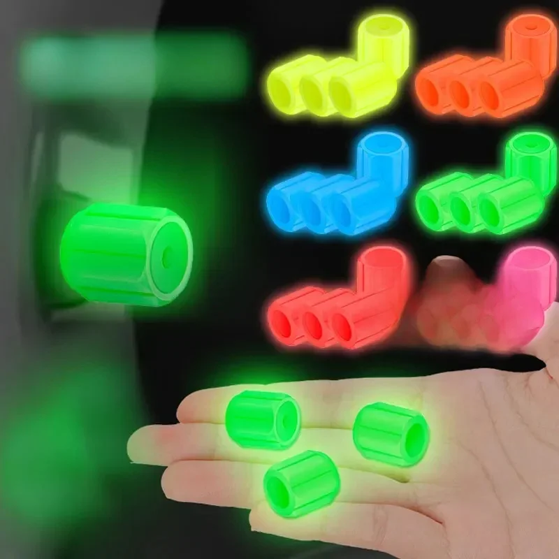 Bouchons de assujetShoous Fluorescent, rouge nuit, brillant, voiture, moto, vélo, style de roue, moyeu, décor universel, 10 pièces, 20 pièces