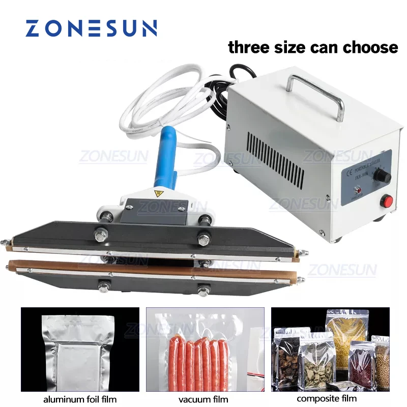 

ZONESUN 400mm Pliers Sealer Hand Folding Machine Portable Sealing Machine Suitable For Aluminum Vacuum Composite Film