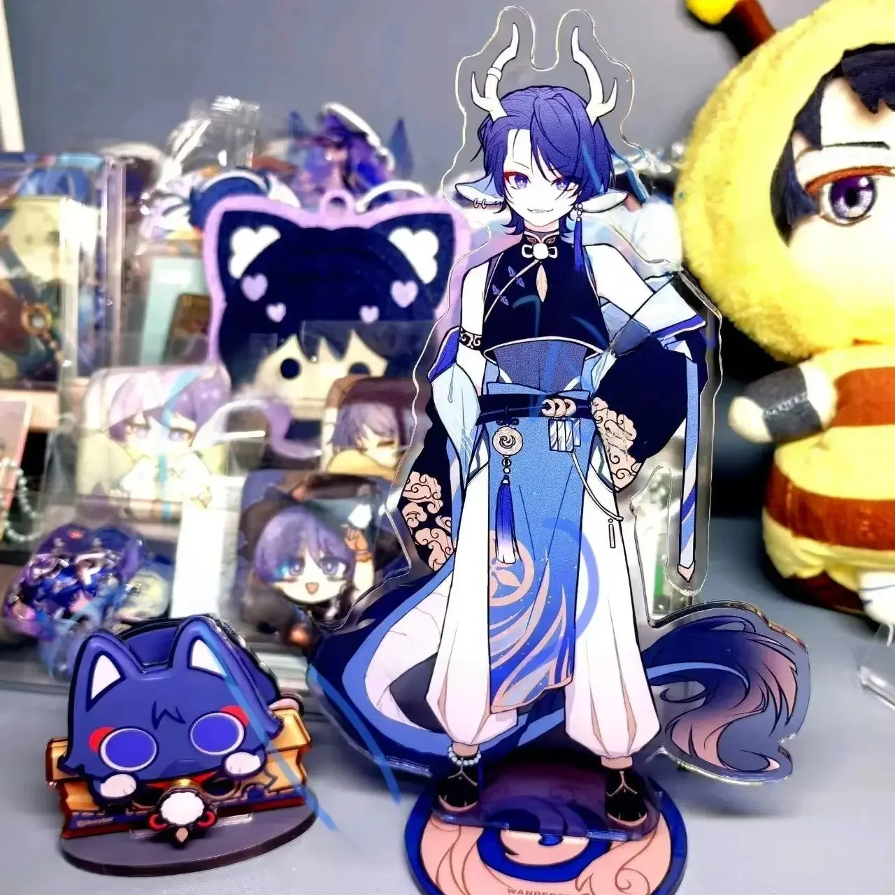 Scaramouche Stojak akrylowy Wanderer Figurka Wyświetlacz Anime Towary Kolekcja Dekoracja biurka Ozdoba Accesorios Zabawka Model Prezent — zdjęcie 2