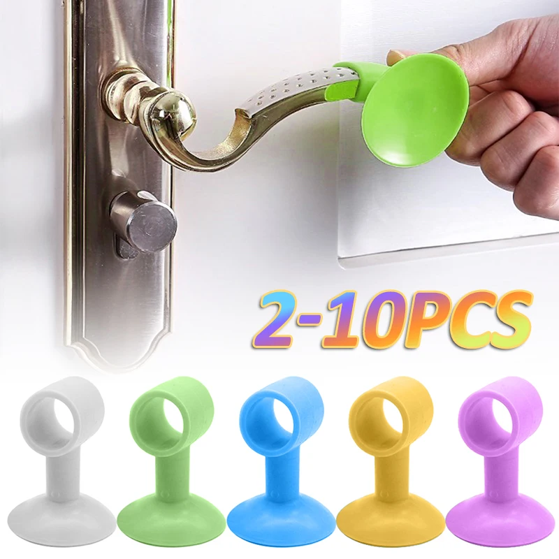 2/4/6/8/10pcs Anti Collision Silicone Door Handle Silencer Crash Pad Suction Cup Type Cabinet Door Handle Lock Silencer Fender