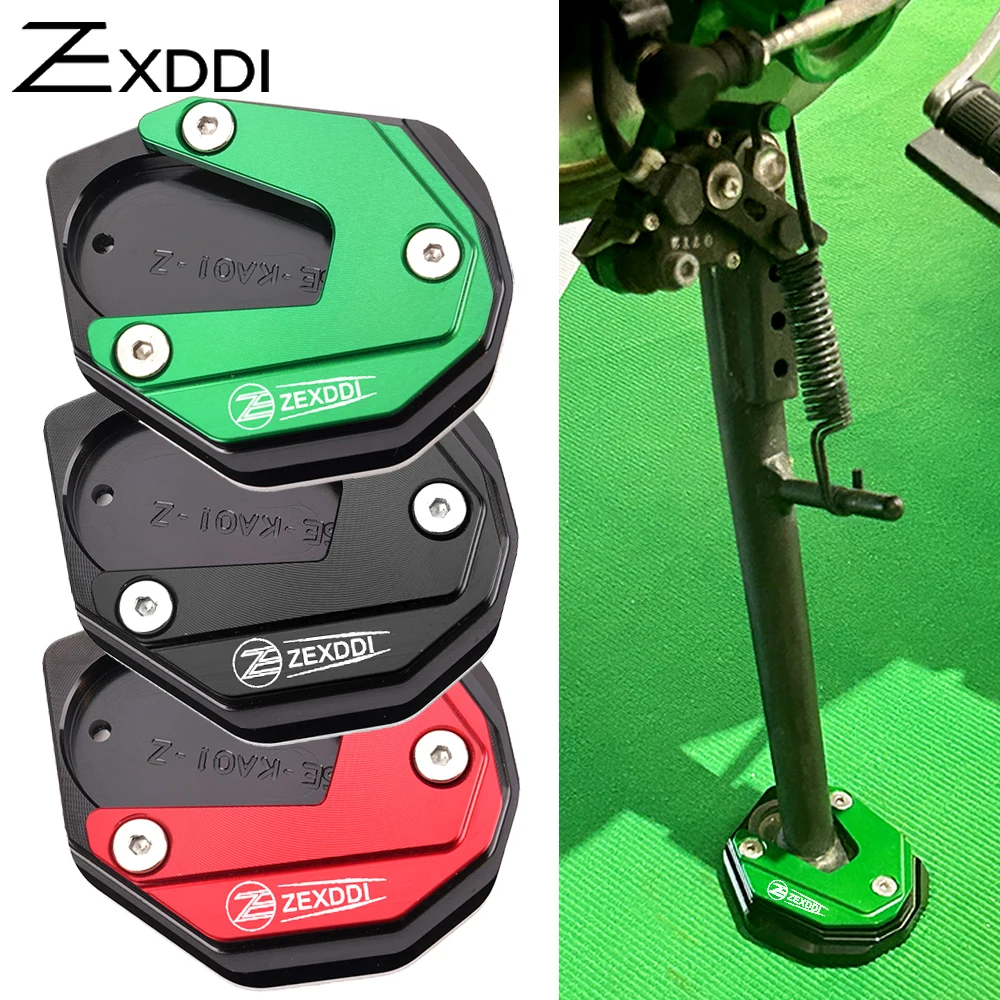 ZEXDDI Side Stand Fit For kawasaki ninja 300 650 1000SX ninja650 ninja300 ninja1000sx Motorcycle enlarged plate accessories moto