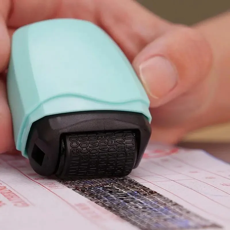 Rouleau de gomme d'adresse d'encre réutilisable pour tampon résidentiel, pour la protection de la vie privée, tampon de sécurité facile à utiliser pour les factures et les taxes