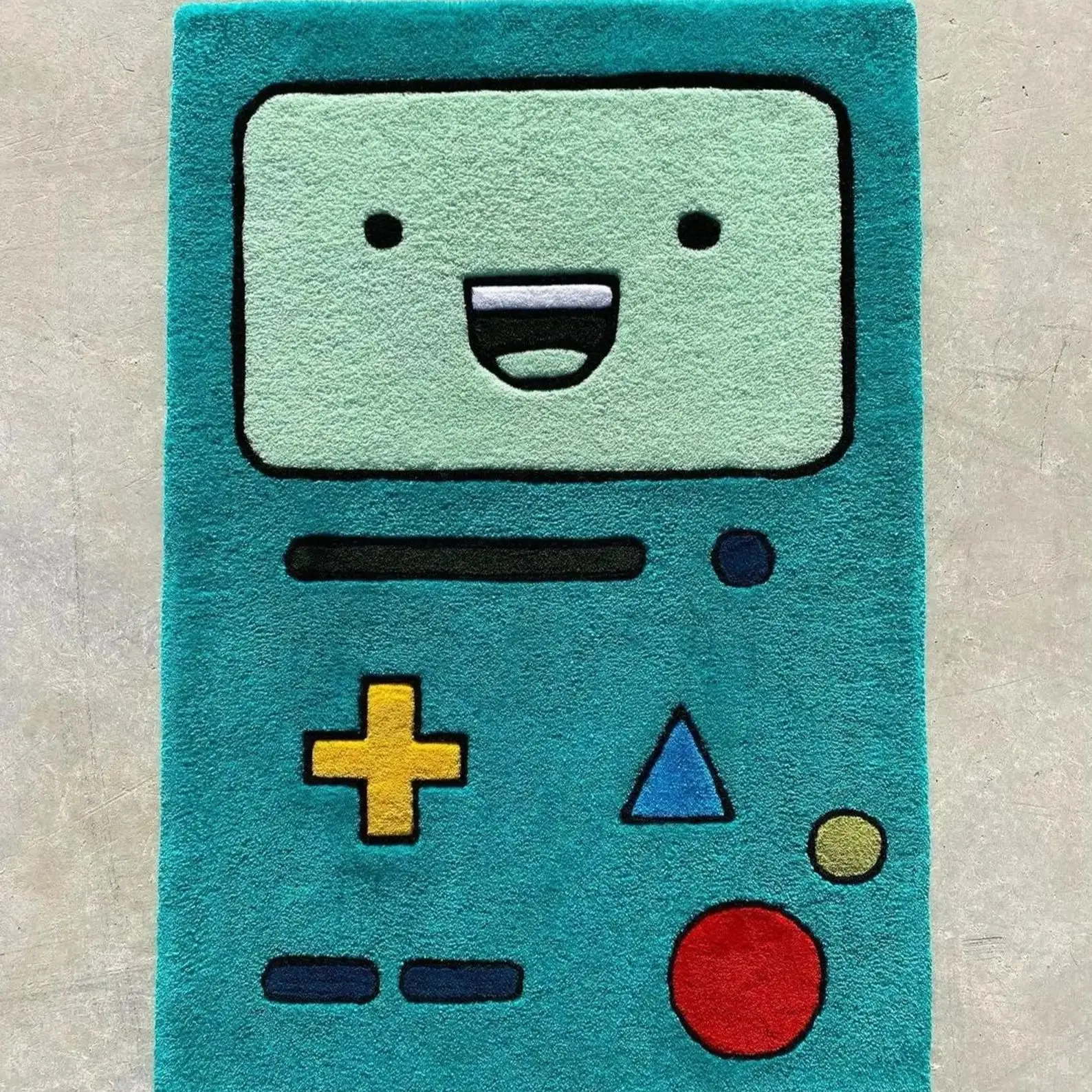 Cute Blue Cartoon Game Console Home Decor Handmade Soft Flannel Bath Rugs Bathroom Rug Door Mat Gift