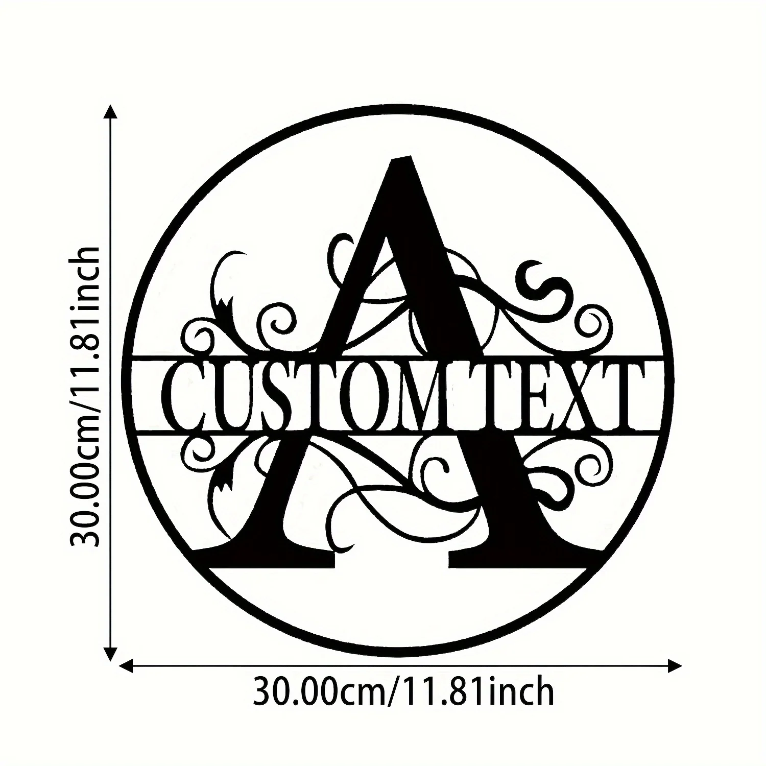 Custom Metal Monogram Signs with Name, Initial Signs, Metal Wall Decor for Home/Wedding/Party/Holiday/Club, Outdoor/Indoor Signs