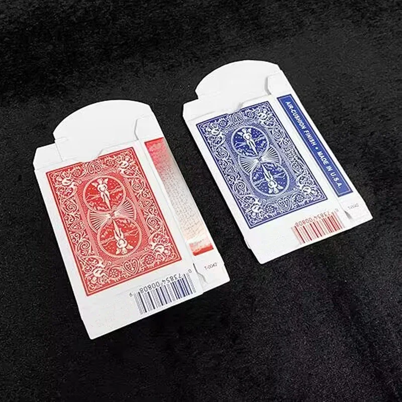 Boîte à cartes à jouer vide, 10 pièces, accessoires magiques, étui de jeu de Poker rouge/bleu, accessoires de tours de magie, ancienne Version originale