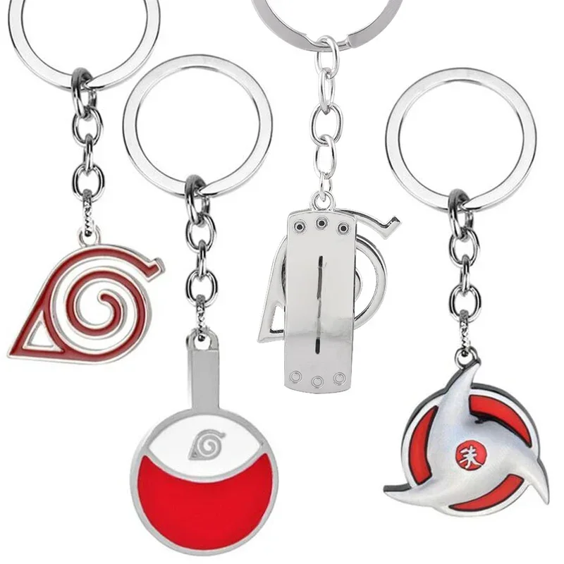 NaraMetal Anime Cartoon Keychain Holder, Charms Accessrespiration, Uchiha Itachi Sharingan, JORing Toys for Children Gift