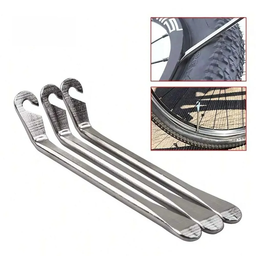 AliExpress NONE 3PCS Bicycle Tyre Lever Tube Remover Tool Stainless Steel MTB Road Cycling Wheel Repair Tools Bike Tire Opener Crow Bar