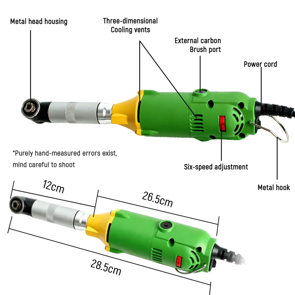 Ceramic Tile Beauty Sewing Tool 110V 220V 15000RPM 6 Gear Electric Straight Grinder Micro Angle Grinder Sander Polisher Cutter - view 6