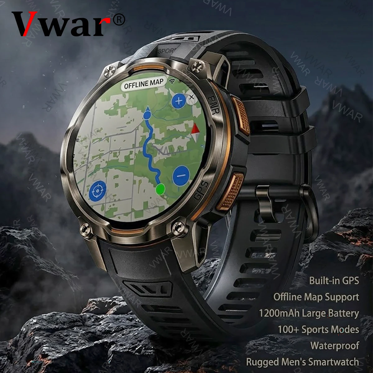 Watch Vs Smartwatch - VWAR New Outdoor GPS Offline Map
