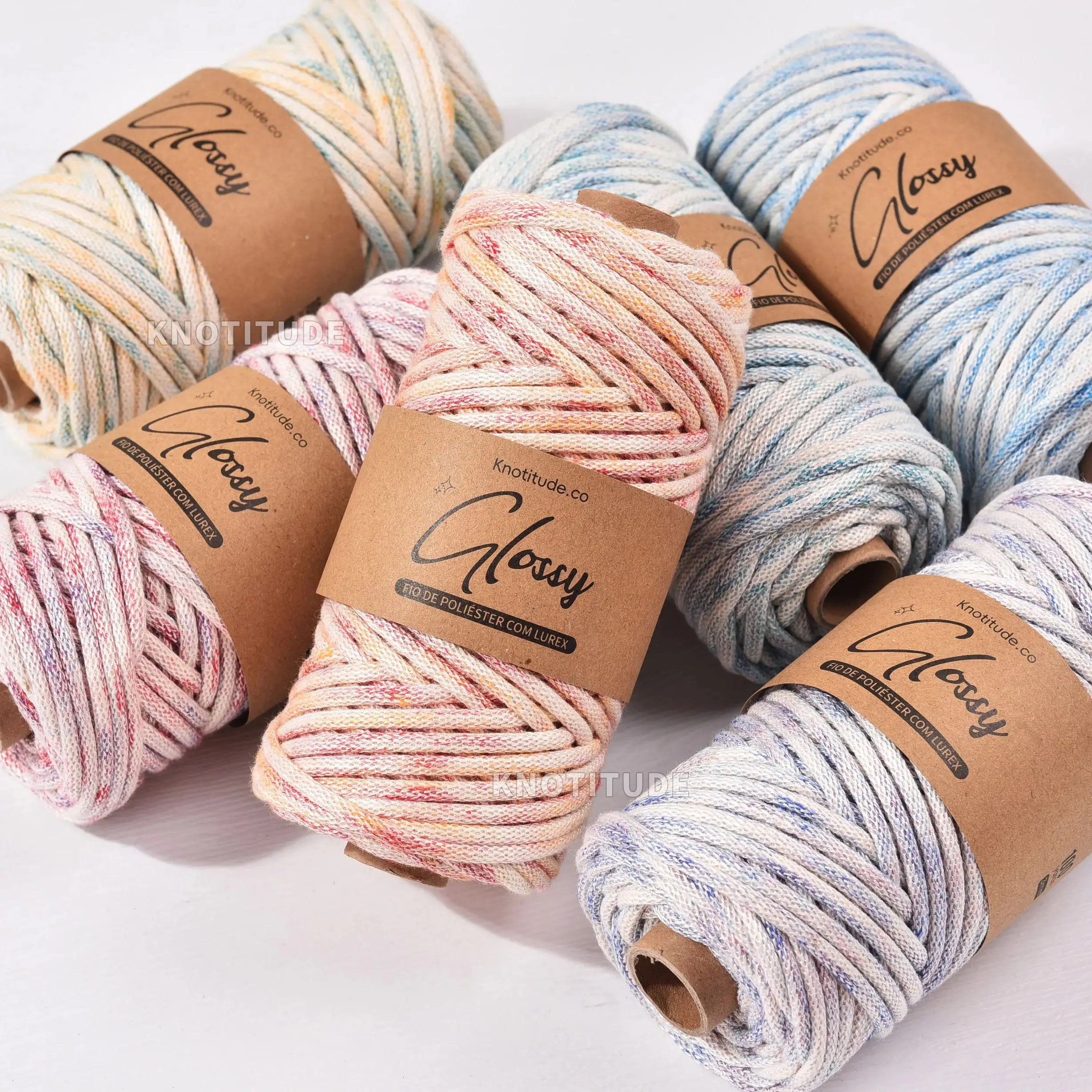 

4mm Hand Painted Cotton Cord Rainbow Pallete Macrame cord Premium Yarn Crochet Yarn Macrame String Cotton Yarn