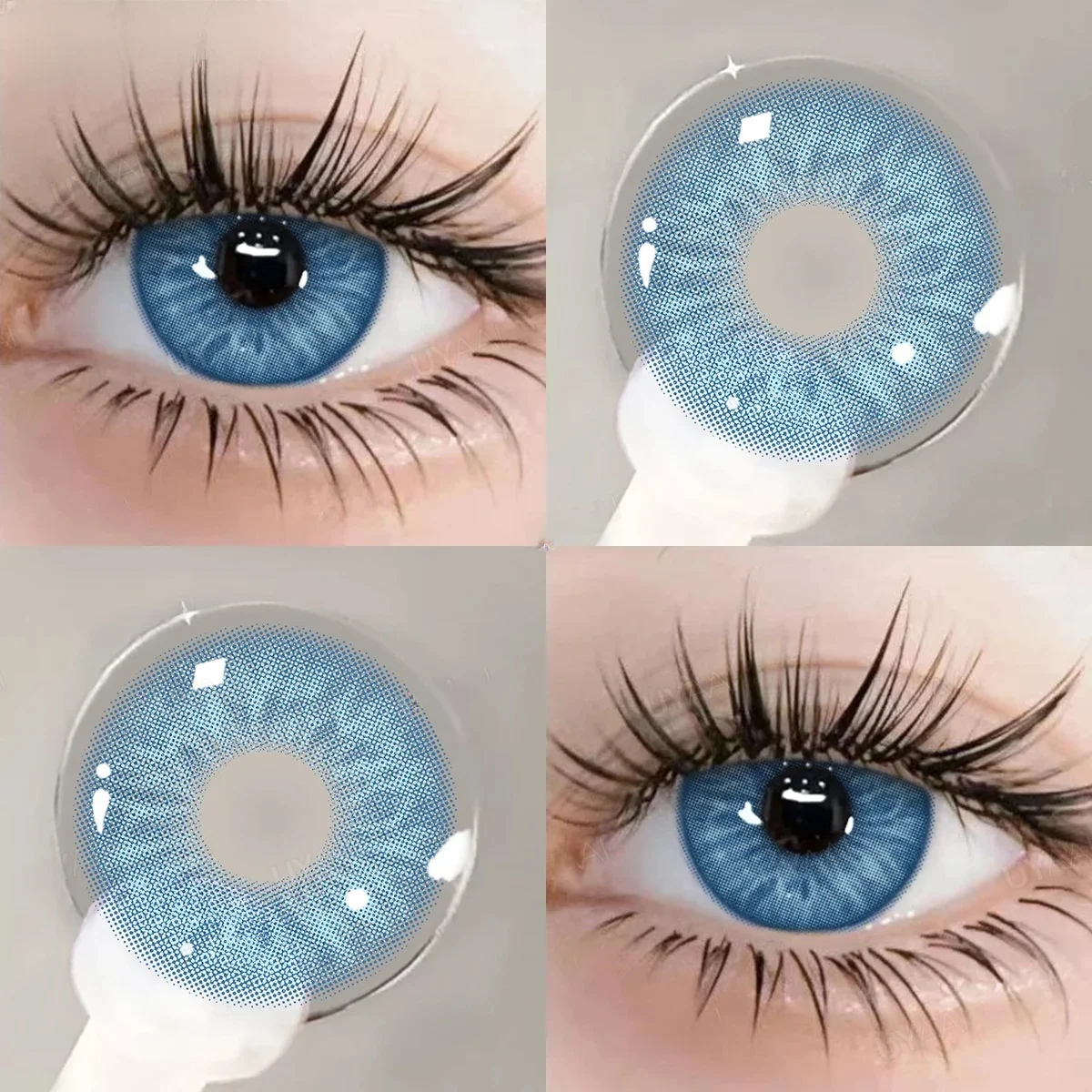 UYAAI NEW Blue Eye Color Lens 1 para zielonych kolorowych źrenic do oczu Naturalne soczewki modowe y2k Koreański styl Colorcon Eye Contacts — 2