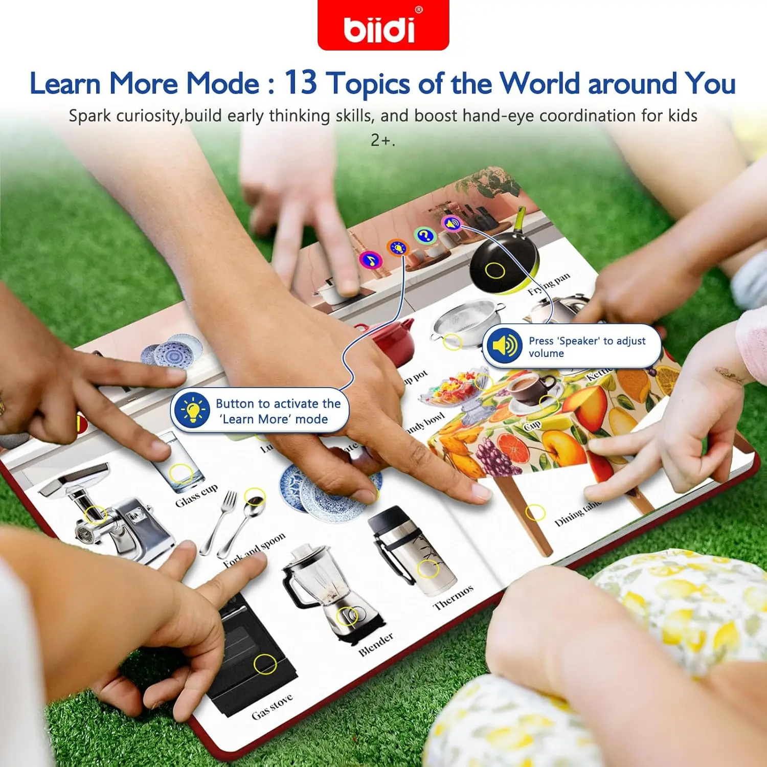English Sound Books The World Around You Educational Interactive Talking E-Book Words Teaching Learning Machine for Children Kid