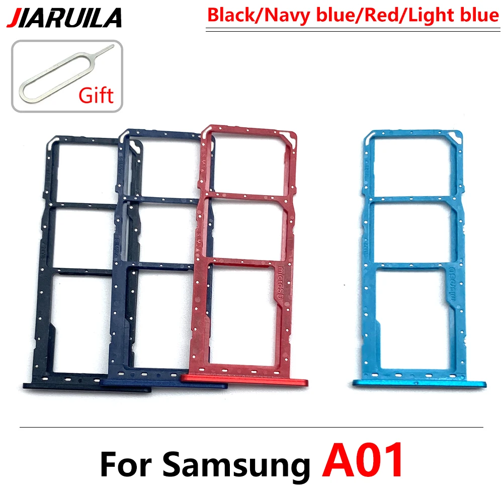 Dual Sim Card Slot Tray Holder SD Card Reader Socket Adapter Replacement Repair Parts For Samsung A01 Core A02 A11