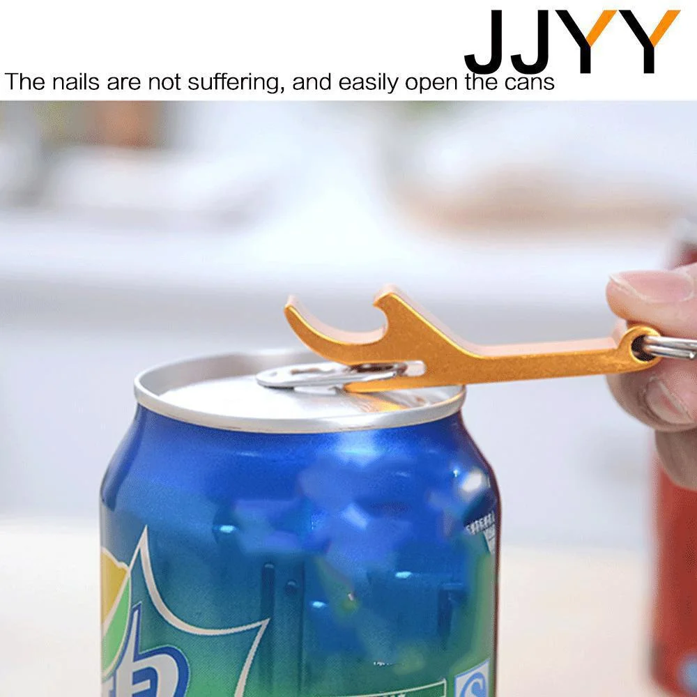 JJYY 5Pcs Beer Bottle Opener Multifunctional Portable Aluminum Alloy Mini Key Pendant