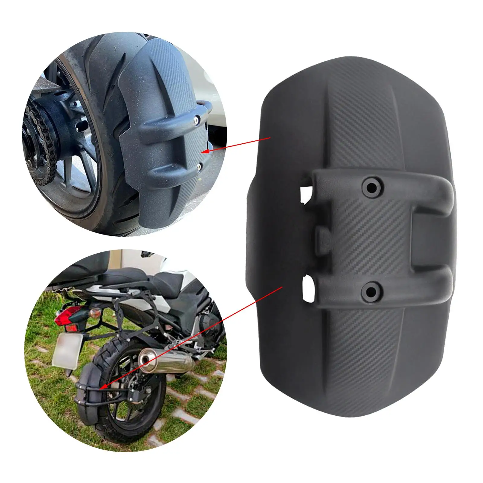 

Motorcycle Rear Mudguard Rear Fenders Protector Motorcycle Splash Guard Replacement For Convex Flat 12-inch to 18-inch Tires