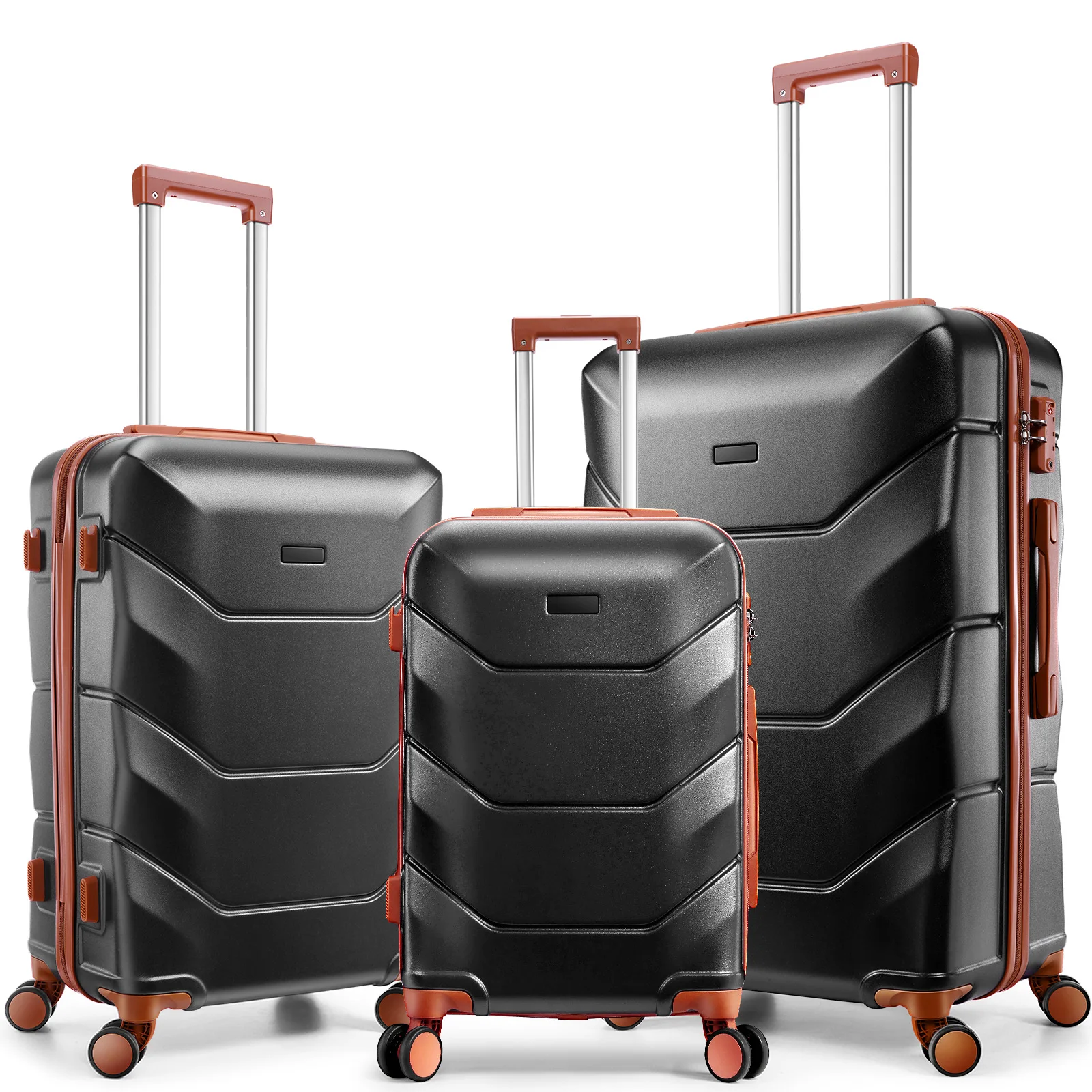 

Luggage Set 3 Piece ABS Hardshell Suitcase with Spinner Wheels TSA Lock, Lightweight Travel Carry on Luggages for Business