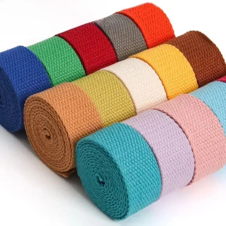 8 Meter 20–50 mm 2 mm dickes Baumwoll-Gurtband, Leinwand-Gurtband zum Nähen von Kleidung, Gürteln, DIY-Taschen, Riemen, Band-Zubehör