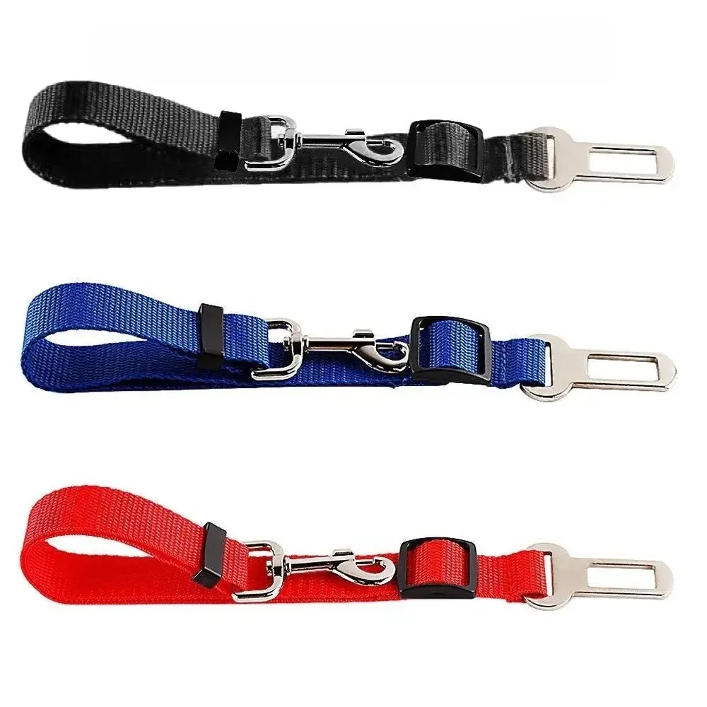 Siège de voiture pour chien et chat, ceinture de sécurité pour chien, protection de sécurité, accessoires de voyage pour animaux de compagnie, laisse pour chien, collier, harnais de voiture solide et