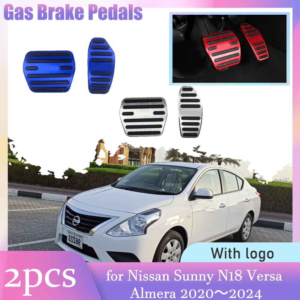 

Автомобильные педали тормоза и накладки на ножку для Nissan Sunny N18 Versa Almera 2020 ~ 2024 2021