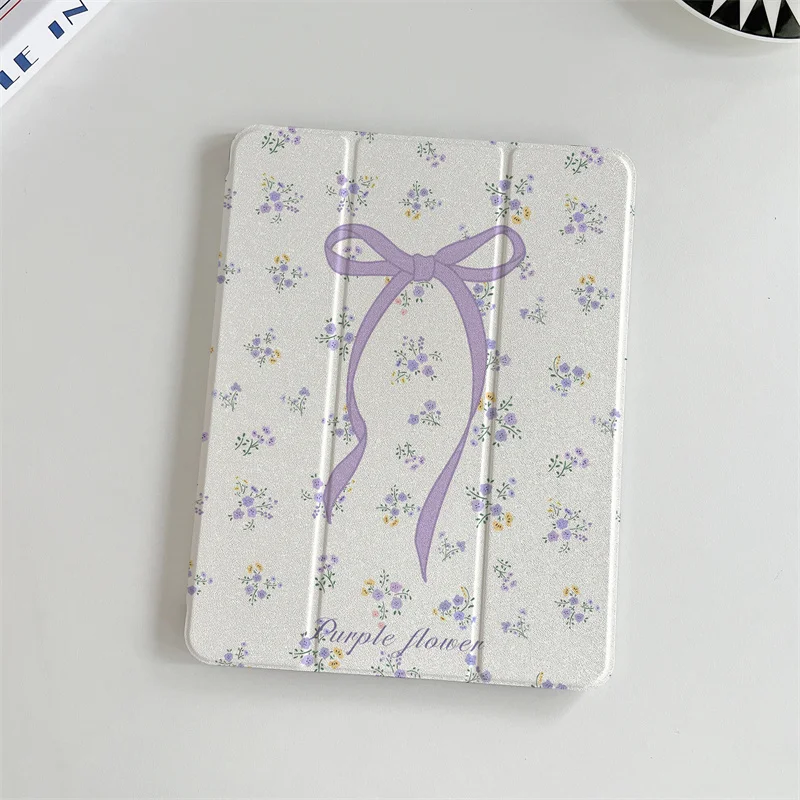 Cute Flower Bow Tablet Case For Apple iPad Air 2024 11 inch Air5/4 10.9 iPad 5/6/7/8/9 Gen 9.7 Air 3 10.2/10.5'' mini 6/5 Cases