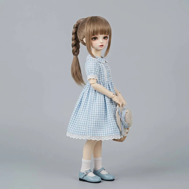 JD373 All Sizes High Ponytail BJD Synthetic Mohiar Wig Suit For YOSD MSD SD Qbaby  Blythe Doll 1/6 1/4 1/3 Doll Hair Accessories
