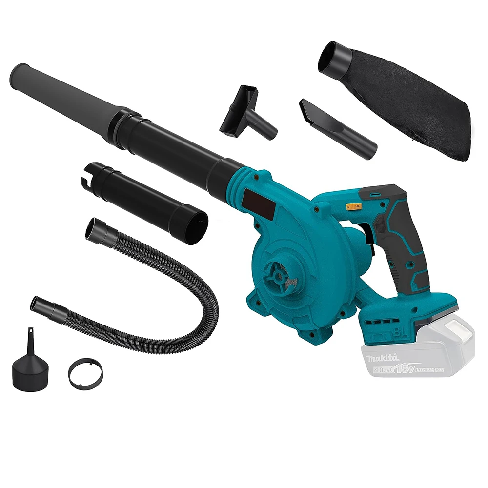 2 IN 1 180MPH Cordless Brushless Electric Air Blowing & Suction Leaf Dust Collector For Makita 18V Battery