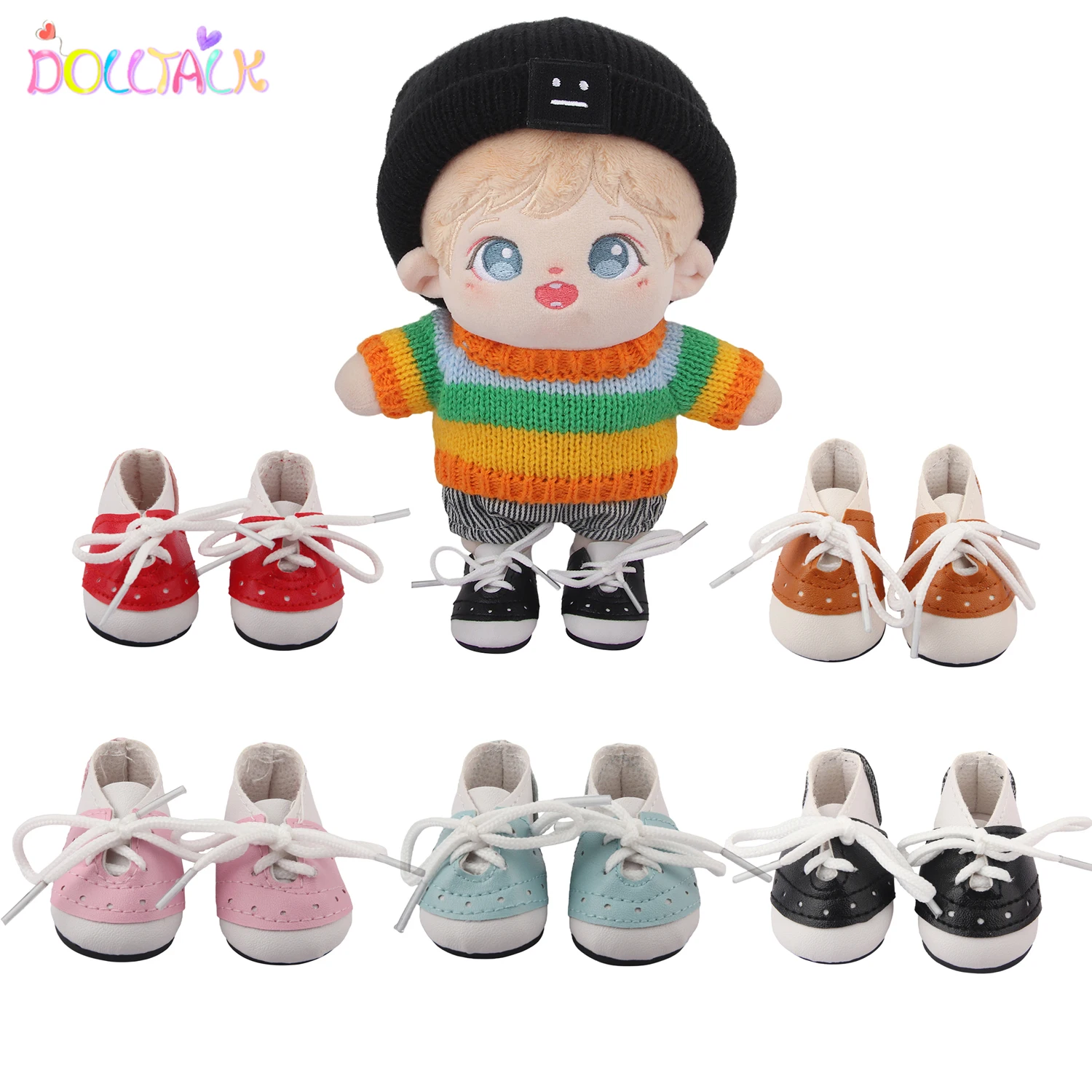 5cm Mini Leather Doll Shoes For Nancy,Lesly,Paola Reina Doll Lace Sneakers Boots For 14inch,EXO,Lisa,nenuco Doll Accessories DIY