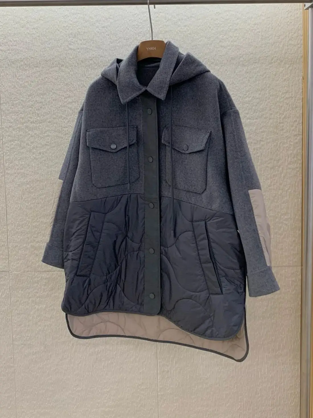 

Autumn-winter loose women's wool blend jacket