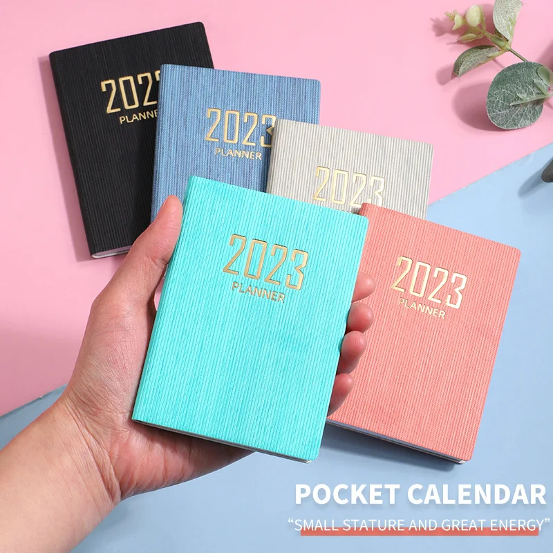 

2023 A7 Mini Notebook 365 Days Weekly Planner Notebooks Pocket Notepad Daily Weekly Agenda Stationery Office School Supplies