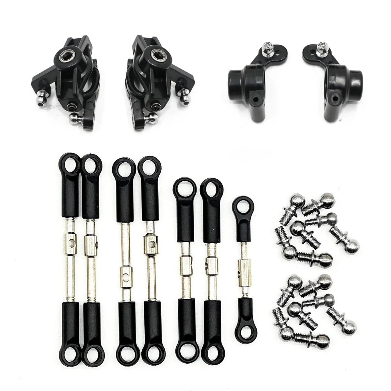 Wltoys-Linkage Servo Link Rod Steering Cup Set, Peças sobresselentes do carro RC, 144001, 144002,