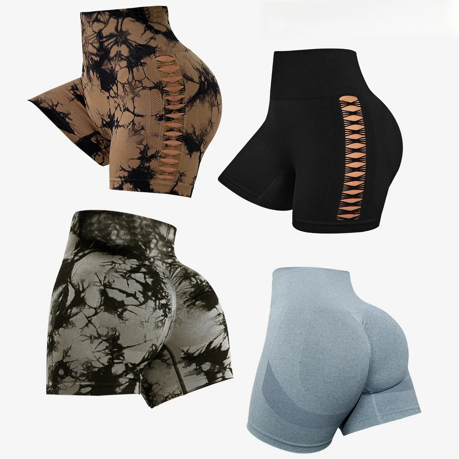 AliExpress CHRLEISURE High Waist Lift Hip Elastic Women Leggings Casual Outdoors Running And Cycling Pants Yoga Workout Partial Tie-dye Sports Legging