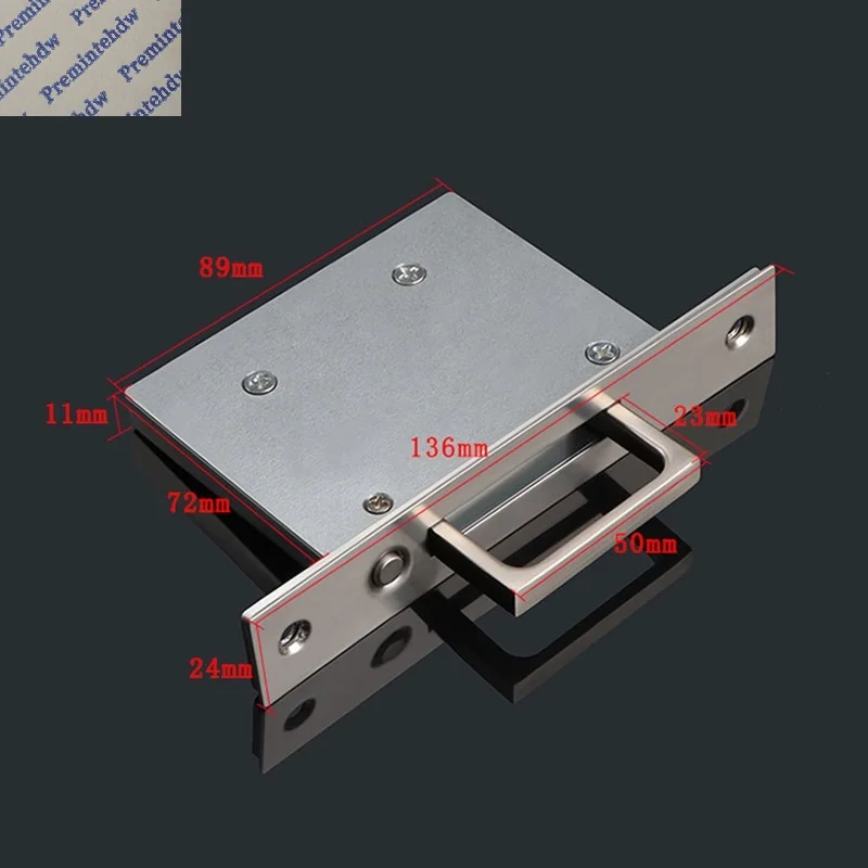 1Pc Zinc Pocket Door Edge Pull Pop Out With Button Press