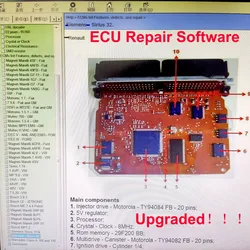 2023 ECU Repair Software ECU Modules Repair Pinout Immo Location Including Multimeter Transistor EEprom XDecoder Car Repair Tool