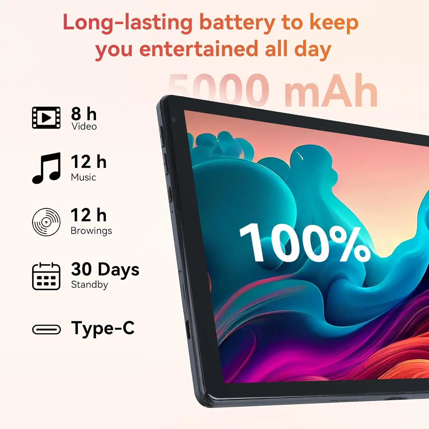 AEEZO 2025 안드로이드15 신형 10.1인치 옥타코어 24GB RAM+128GB ROM HD IPS 터치스크린 WIFI6+BT5.0 스타일러스 키보드 마우스 헤드폰