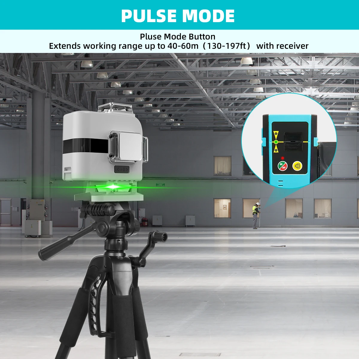 DECTEAM 4D 16 Lines Green Laser Level Self-Leveling Horizontal Vertical Cross Line With Pulse Mode,Hard Case,Bracket Laser Tools