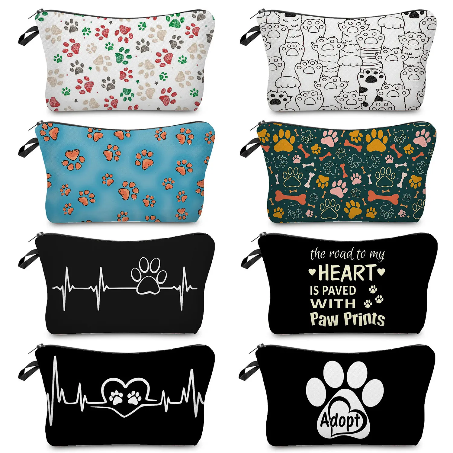 

Animal Paw Print Pencil Case Women's Makeup Bag Toiletry Bag Ladies Cosmetic Bag Outdoor Travel Casual Portable Eco Reusable