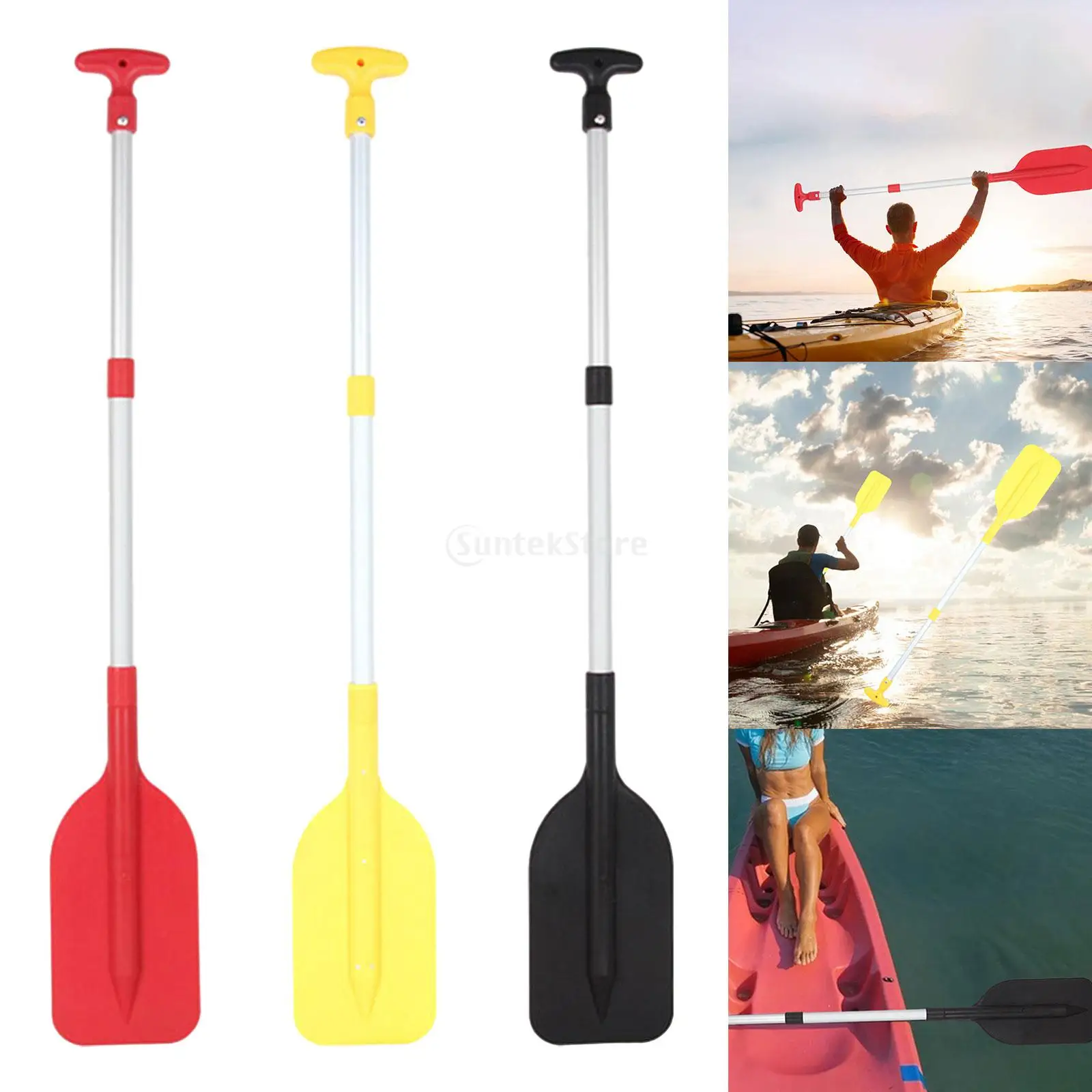 Paleta de Kayak de pie retráctil, remos de barco de 20,87 pulgadas a 42,52 pulgadas, remo de navegación para tubería de río, balsa de Kayak, herramienta para deportes acuáticos